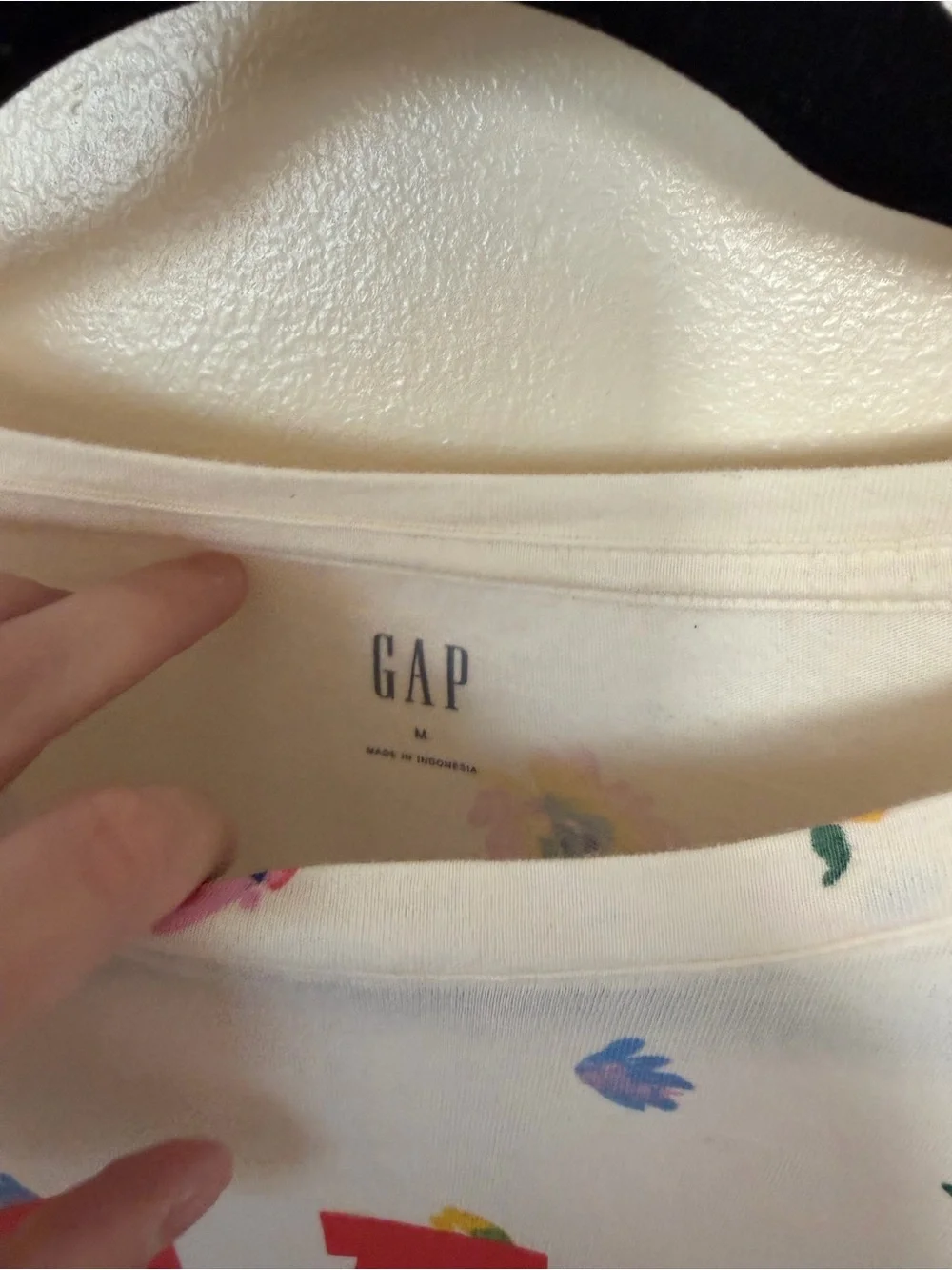 GAP Cream Floral Tee & Shorts Matching Set